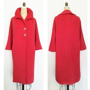 Vintage Iconic 1950s 1960s Pink Wool Coat Medium Large